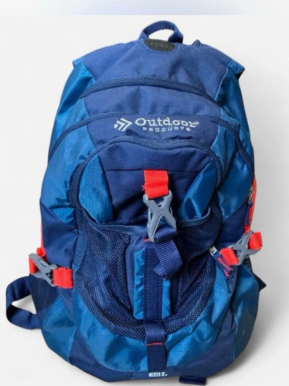 Outdoor Products Unisex Navy and Red 30L Hiking Backpack